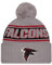 New Era Atlanta Falcons NFL 2024 Sideline Sport Knit Grau Bommelmütze - One-Size
