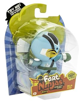 Fart Ninja | Figurines de Collection Deja Poo Series 9 | 10 bruits de Pets d’Un réalisme hilarant | 5 Ans et + Cadeaux et Jouets 8 à Collectionner, Teal