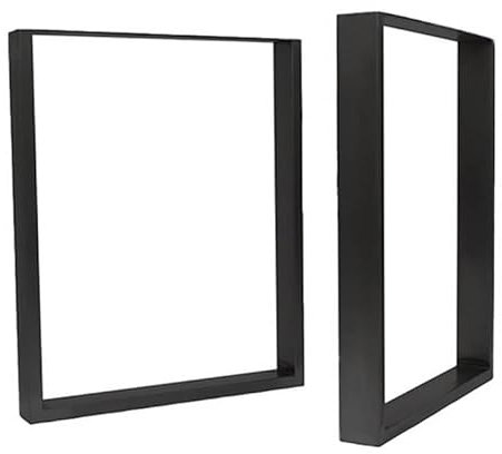 Eigentlich Tischgestell U-Form, Kufengestell 2er-Set schwarz, H40 x B32 cm, Esstischgestell Stahl schwarz pulverbeschichtet