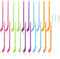IETWATE 20PCS Slush Straws, Colored Straw Spoon 2 in 1, Reusable Plastic Spoon with 3 Cleaning Brush, Reusable Straws Spoon Suitable for Smoothies Cocktail Coffee Milkshakes
