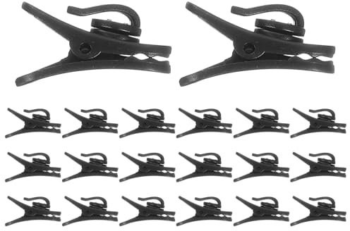 sourcing map 100 clip per cavo cuffie da 2,4 cm di lunghezza, piccoli morsetti per cavo auricolari, tappi per le orecchie, clip per abbigliamento, morsetti per microfono, per cavo rotondo da 1,8 mm di
