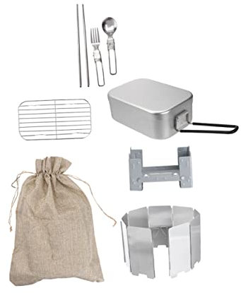 Cabilock Contenitore Termico Da Viaggio in Alluminio E Tessuto Contenitore Per Il Pranzo Portatile Per Il Campeggio