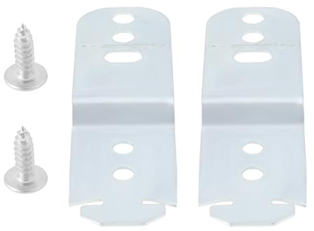 YINETTECH 2pcs Supports de Montage pour Lave-vaisselle Compatible avec Bosch OE 00619985 628371 EA347878 AP4538351 00628371 87,8 X 25,6 Mm avec Vis Plaque Fixation pour Lave-vaisselle