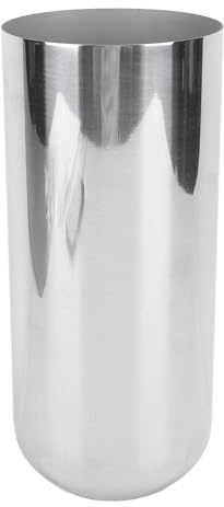 PerGar Edelstahl-Vase, Edelstahl-Tisch-Blumen-Silbervasen, Kleine Silberne Zylinder-Metallvase, Metallvasen, Blumenarrangement-Vase für Hochzeit, Jahrestag, Heimdekoration