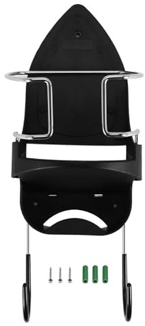 Orolotay Ironing Board Hanger One Wall Mounted Holder Iron and Hanger Board Storage Shelf with Removable Hooks -1