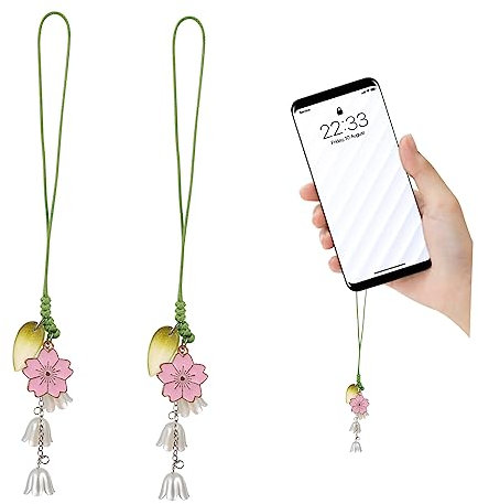 Homoyoyo 2stücke Handy Lanyard Mit Blumenform Anhänger Zum Aufhängen Am Handgelenk Für Smartphone Kamera Schlüsselanhänger Als Dekoration Leicht Und Praktisch