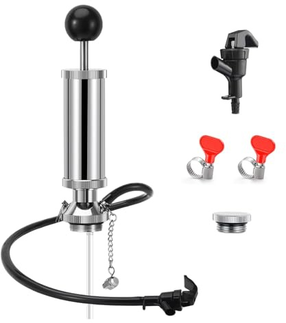 Grifo de barril de cerveza, bomba manual de latón resistente, bomba para fiestas, grifo de cerveza de 4 pulgadas para mini barril, Growler, sonda de acero inoxidable, dispensador de mini barril PRV