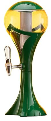 Dispensador de Cerveza Dispensador de Cerveza/ Torre de Mimosa Transparente Moderna, Dispensador de Bebidas con Tubo de Congelación Ligero, Dispensador de Agua de Mostrador para Uso Doméstico(Green,2L