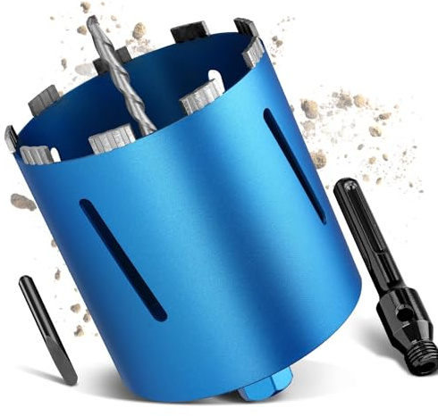 M22 Dosensenker für Kernbohrgerät Ø68mm mit SDS-Plus & 10mm Turbo L 200mm | Max. 2200U/M, zum Mauerwerk Stahlbeton Beton Trockenbau, Diamantbohrkrone Trockenbohrkrone Nass Kernbohrer