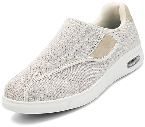 Aocase Zapatos para DiabéTicos pies Hinchados Hombre Extra Ancho Zapatillas pie Diabetico Verano Ortopédicos Mujer Especial Comodos,Beige,37 EU