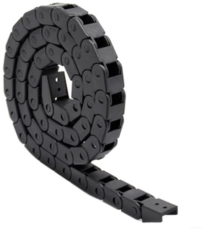 Chaîne de traction de 1 m pour projets CNC et bricolage, en nylon et plastique pour chaîne d'énergie avec trous intérieurs de 7 x 7, 10 x 10, 10 x 15 mm, résistante à l'usure et (10 x 10)