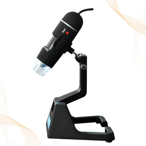 IWOWHERO Microscopio Digitale USB Alta Definizione 2 Megapixel Lente D’Ingrandimento LED Regolabile Microscopio Portatile Professionale per Ispezioni Industriali Laboratori e Riparazioni