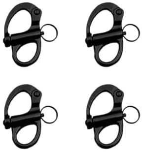 MonoSora Grillo fisso a molla in acciaio inossidabile 316 con rivestimento nero, autobloccante Marine Grade Hardware per barche 52mm