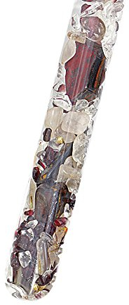 Varilla de piedras preciosas para la energetización del agua potable, de 25 cm, llena de finas gemas: nuevo comienzo