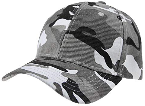 Qchomee Casual Camo Baseball Cap Unisex Vintage Cotton Sun Hat Adjustable Baseball Cap Snapback Summer UV Protection Trucker Hat Men Women Sport Hiking Hunting Trekking Caps 54-60cm
