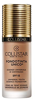 Collistar Unico Foundation LSF 15, n.6N Caramel, Foundation mit globaler Anti-Aging-Wirkung, flüssige Textur und modulierbare Deckkraft, auch für empfindliche Hauttypen geeignet,30ml