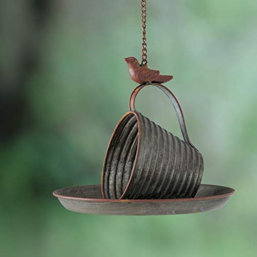 Boltze Vogelfutterstation Clippo aus Zink, wetterfest, Durchmesser 22 cm