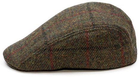 Sterkowski Norte | Harris Tweed Schirmmütze für Herren und Damen | Warm Flat Cap mit Einklappbaren Ohrenklappen