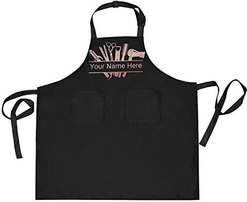CHIFIGNO Individuelle Unisex-Friseurschürze, verstellbar, personalisierbar