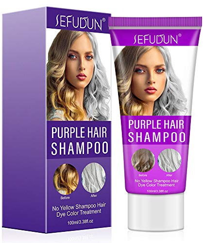 Blond Lila Toning Hair Shampoo Anti-Gelbstich Purple Shampoo für blonde Silbershampoo Haarfärbemittel Damen Pflegeshampoo intensive Haarpflege für trockenes strapaziertes und geschädigtes Haar
