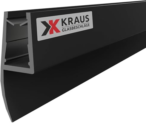 KRAUS Premium Duschdichtung DD-29 Duschtürdichtung für 8-10mm Glasstärke à 2000mm in schwarzer Optik Duschdichtungen für Duschtüren & Duschkabinen Dichtungen vom Experten