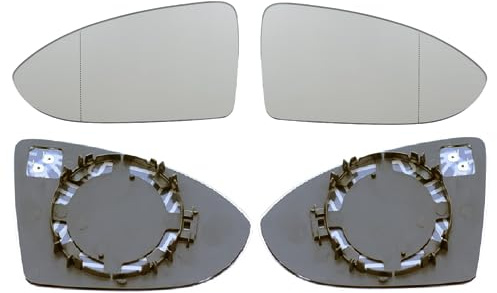 Passend für VW Golf 7 LINKS RECHTS SET Spiegel Glas Spiegelgläser Weiss Außenspiegel Asphärisch Beheizt mit Trägerplatte Fahrerseite Beifahrerseite