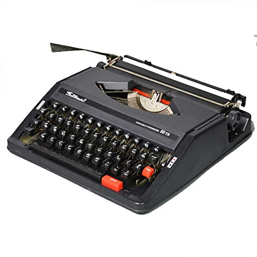 Schreibmaschine, altmodische Schreibmaschine, traditionelle altmodische mechanische englische Schreibmaschine, englische Schreibmaschine, 1980 Klassische Nostalgie tragbare Retro-H