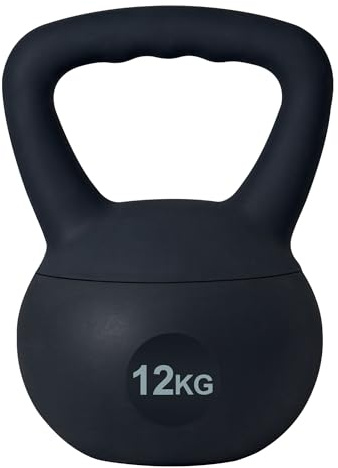 soges Kettlebell aus weichem PVC, gefüllt mit Eisensand, mit breitem, rutschfestem Griff, Krafttraining und Fitness, Training zu Hause und im Fitnessstudio