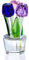Crystal Colorful Tulips Flower Figurine Collectible Ornaments, Glass Tulips Gifts for Women Christmas Mother's Day