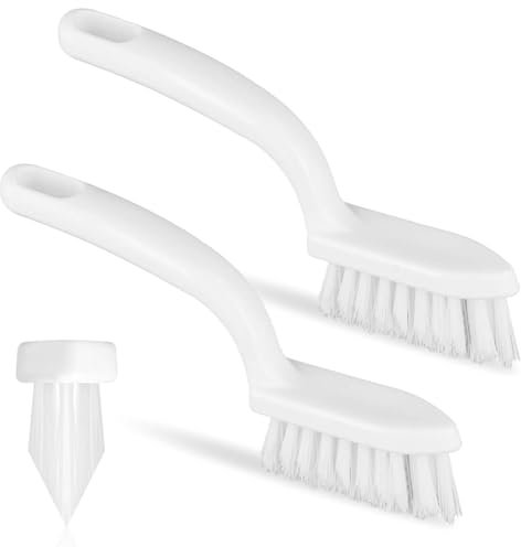 2 Pcs Grout Cleaner, Scrubbing Brush Ceramic Tile Flooring with High Practicality, Handheld Door Seam Bathroom Ceramic Tiles Grout Cleaning Brush, Suitable for Kitchen Surface Gaps/Windows/Floor Seams