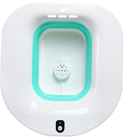 BCOATH Elektrisches Sitzbad Für Toilette Sitzbad Für Hämorrhoiden Männer Frauen Faltbares Für Senioren Bidet Mit Warmem Wasser Ergonomisches Design Für Badezimmer