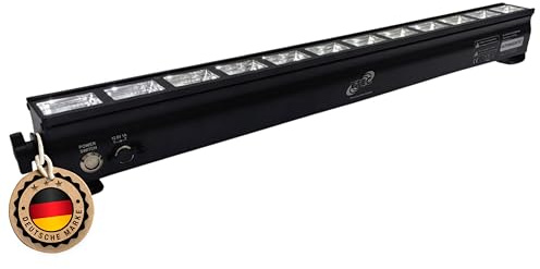 ETEC Professional Akku LED Bar E1202 RGBW+WW - Kabelloser Effektstrahler für Partylicht und Musikgesteuerte Beleuchtung - Bis zu 18 Stunden Laufzeit - DJ Licht, Disco Licht, Bühnenlicht