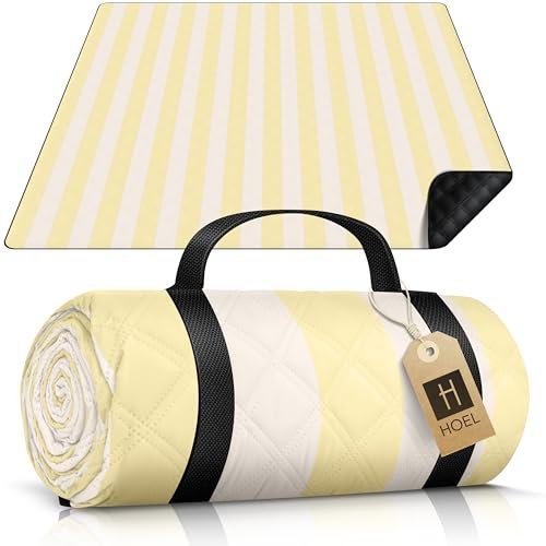 HOEL Manta Picnic Impermeable 200 x 200 cm - Esterilla Acolchada Playa - Mantel Picnic Blanket Plegable - Beach Mat Aislante