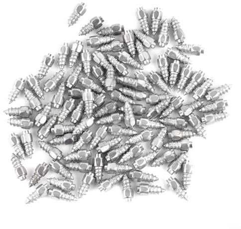 FUANA Anti-Rutsch-Reifenschrauben, 9 mm, rutschfeste Schraube, Kette, Spike, Motorrad, Schneeketten, Reifenbolzen, Anti-Rutsch-Schraubbolzen für Fahrräder, Motorräder, Auto