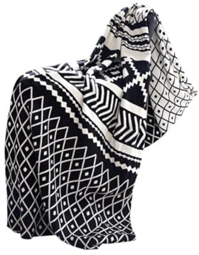 TOGEVAL 1stück Geometrische Strickdecke Bohemian Stil Kuscheldecke Für Sofa Bett Und Büro Maschinenwaschbar Warm Und Gemütlich Für Jahreszeiten