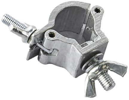 Aluminum Alloy Swivel Scaffold Clamp, Cross Fixed Clamp For Round Pipe With Wing Nut, Universal Joint Fitting For Rigging