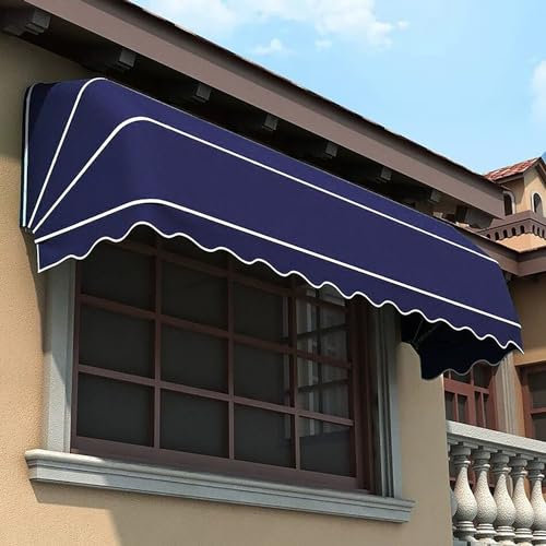 MARIYCH Window Awning Curved Retractable Awning Waterproof Manual Awning Canopy for Doors/Windows Telescopic Sunshade Shelter for Garden Porch Cafe Rain Shelter for Outdoor Use