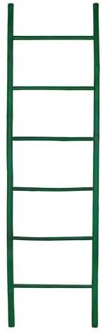 Brigros - Scala Decorativa In Legno Di Bambù Con 6 Pioli 50x190 Cm, Porta Asciugamani Bagno Da Terra, Arredo Bagno Dal Design Naturale Del Bamboo Disponibile In 3 Colori Diversi (Verde)