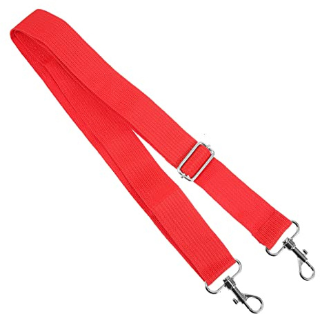 Kisangel Marschtrommelgurt als Tragegurt Verstellbarer aus Polyester mit Metallhaken Robuster Roter Hüftgurt Handfreie Nutzung für Musikinstrumente und Zubehör