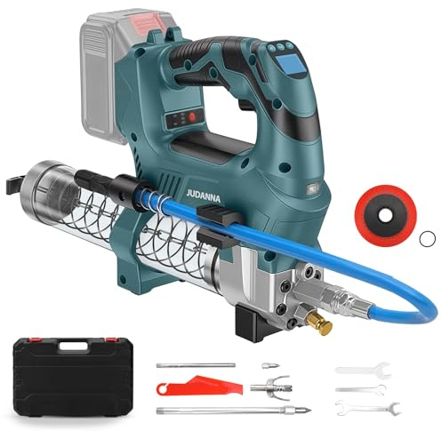 Batteridriven fettpress för Makita 18 V batteri, 12 000 PSI 160 g/min elektrisk fettpress, batteri 18 V, borstlös motor, LED-display, kvantitativ fettpress för tunga maskiner (utan batteri och laddare