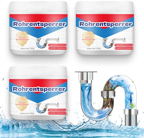 Desatascador Tuberias, Desatascador Profesional de Cañerías, Desatascador Fregadero, Polvo Limpiador de Tuberías Para Desatasco De Tuberías Obstruidas Inodoros Cocina Lavabo Fregaderos (3 PCS)