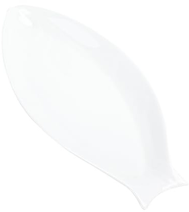VALICLUD Fish-Shaped Steamed Fish Plate White Dishes for Steaming Fish Food Tray Decorative Plate Household Dish