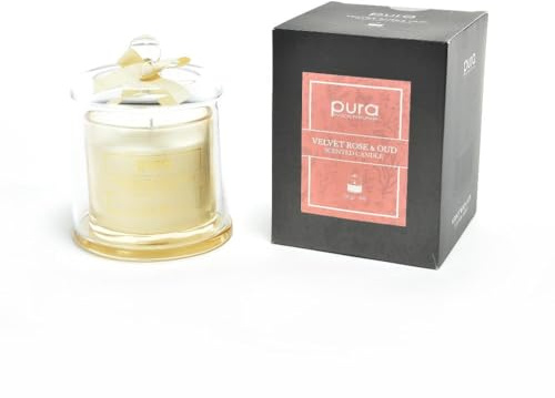 Candela profumata Velvet Rose & Oud 230g in campana di vetro – Profumo di rosa e oud – Idea regalo elegante