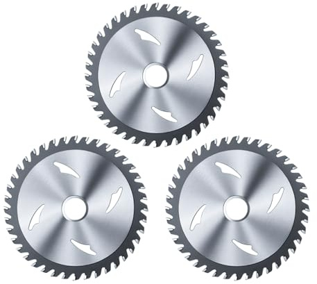 Aoyfuwell 3 Pcs 110mm Angle Grinder Discs, 40T 110mm Circular Saw Blades for Wood, Angle Grinder Blades Cutting Disc for Woodworking Hardwood Plywood PVC, for 7/8 inch Arbor 22.23mm