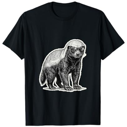 Cool Tasso del Miele Occhiali Disegno Maglietta