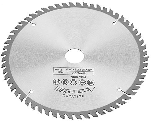 200mm TCT Lame De Scie Circulaire Disque De Coupe Rotative En Argent 60 Dents 1 Anneau De Réduction Pour La Coupe Du Bois