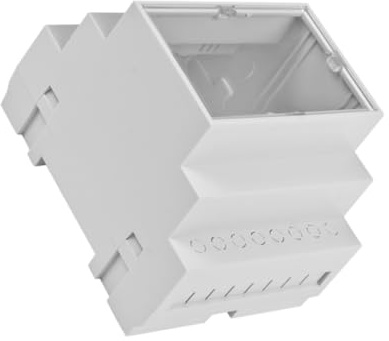 WITTKOWARE IP44 Elektronik Hutschienengehäuse mit Klarsichtdeckel, Kunststoff, grau, 4TE, Maße (HxBxT): 90x70x65mm
