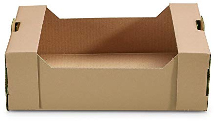 10 x PresentFill® Obstkiste mini klein Präsentkorb leer ohne Inhalt - Geschenkkorb aus 100% Recycling Karton Natur - Made in Germany für Weihnachten - Geschenke - Kaufladen Zubehör