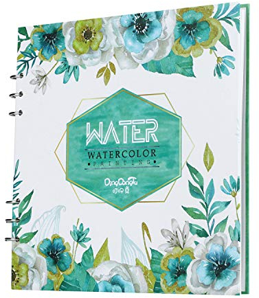 Zeichenbuch Blanko Zeichenblock Spiralbindung Aquarellblock Hardcover Skizzenblock 20 Blatt Skizzenpapier Aquarell Skizzenbuch Quadrat Aquarellpapier Malen Skizzen Malblock Kinder Erwachsene