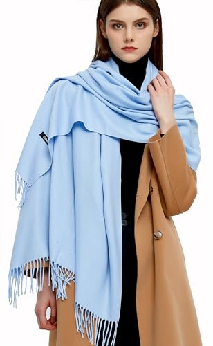 Gragengs Pashmina Schals und Wraps Schals für Damen Hochzeit Party Winter Warme Lange Solid Color